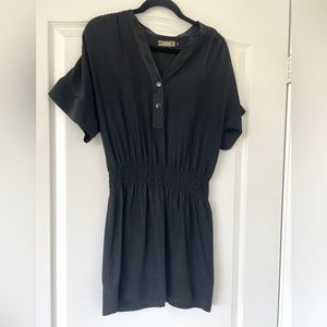 Summer Black Silk dress
